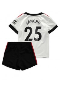 Manchester United Jadon Sancho #25 Babytruitje Uit tenue Kind 2022-23 Korte Mouw (+ Korte broeken)